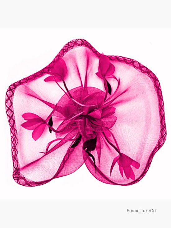 Mesh Floral Feather Fascinator Headband Wedding Cocktail Tea Party main image 3